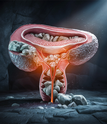Stone of prostate